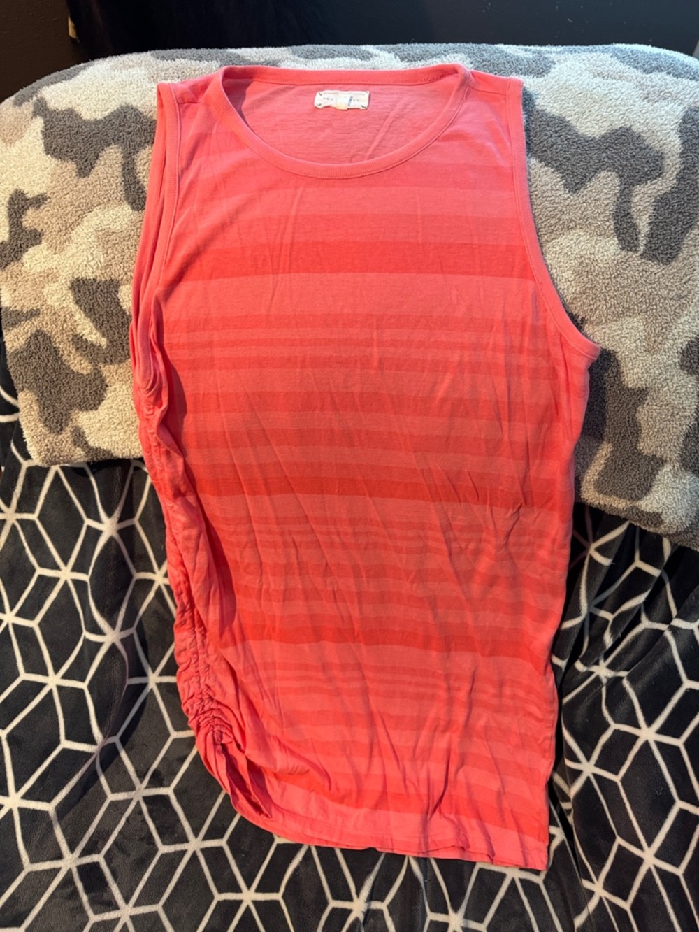 Sleeveless Coral Stripe Dress - Women
